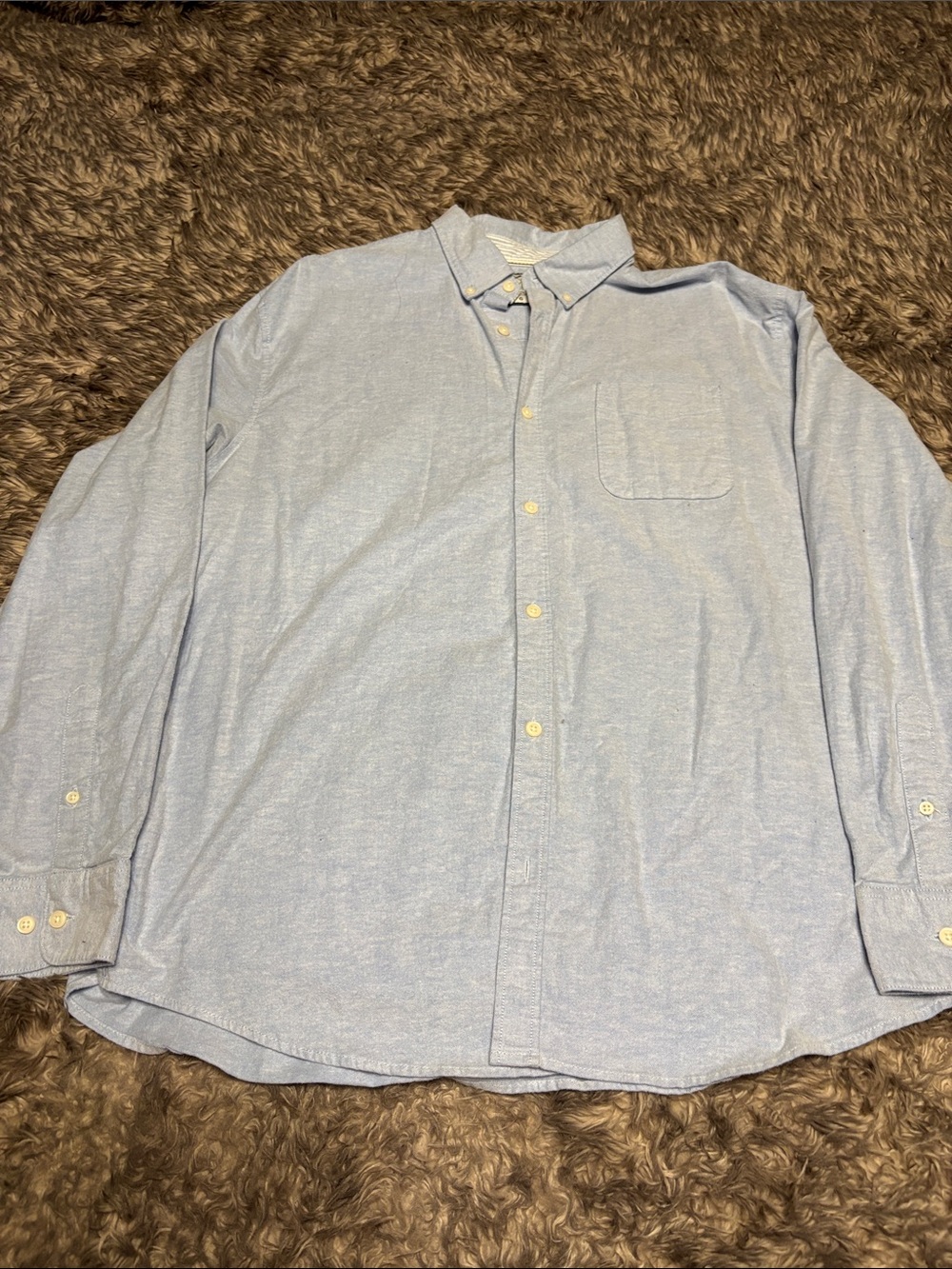 Denver Hayes Light Blue Button-Down Casual Shirt
